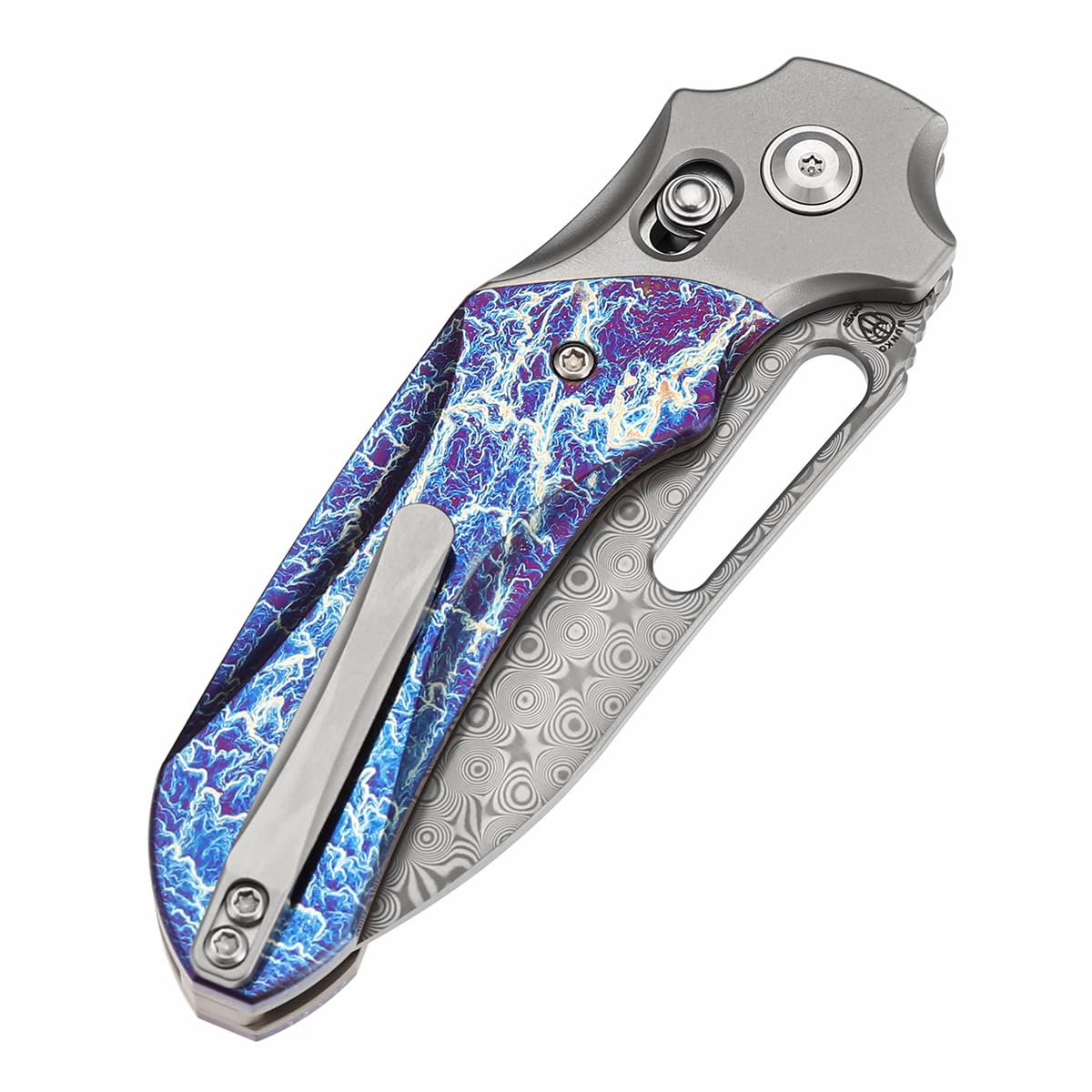 Amazon.com: KANSEPT Quasar Pocket Knife, 3.38'' Damascus Sharp